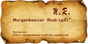 Morgenbeszer Rodrigó névjegykártya